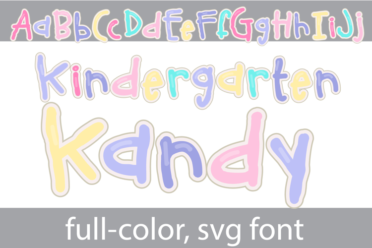 Kindergarten Kandy Color Font