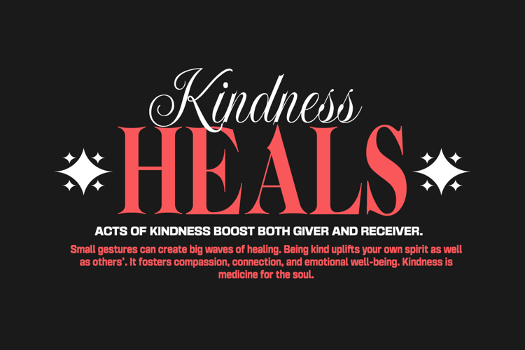 Kindness Heals Urban Typography T-shirt Design