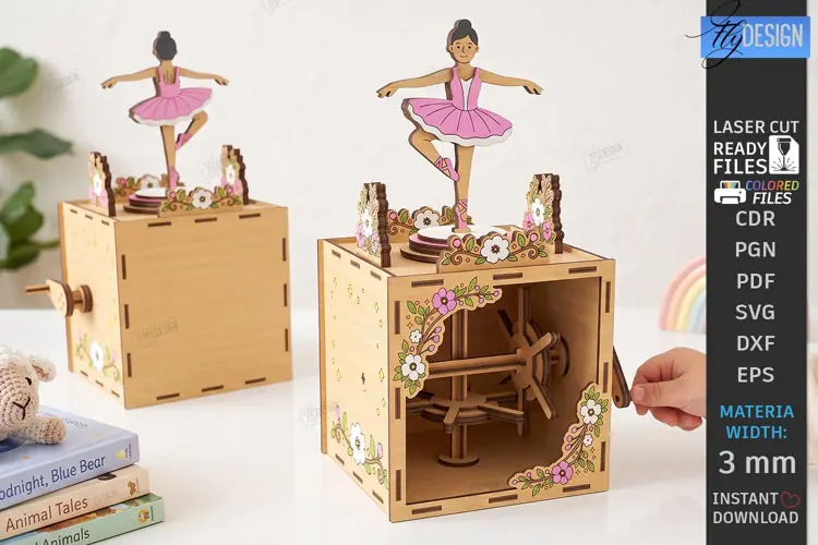Kinetic Toy Laser Cut | Kids Laser | Gift Idea | Ballerina