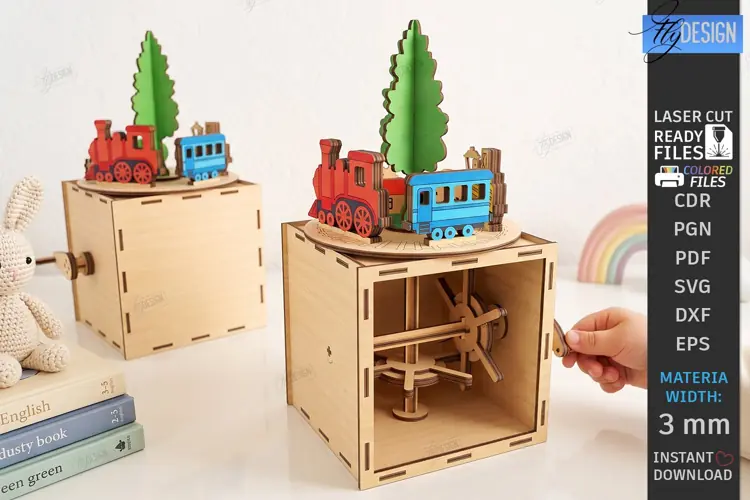 Kinetic Toy Laser Cut | Kids Laser | Gift Idea | Train