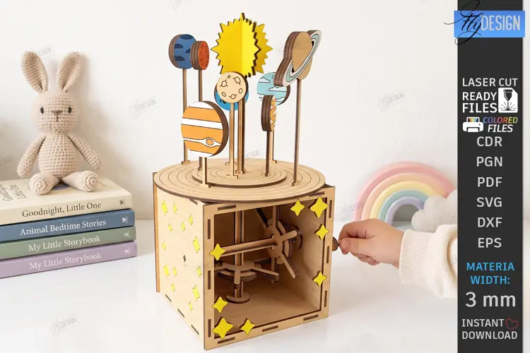 Kinetic Toy Laser Cut | Kids Laser | Gift Idea | Planets