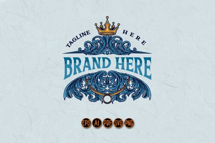 King Victorian Modern Ornate for Logo Brand Template example image 1