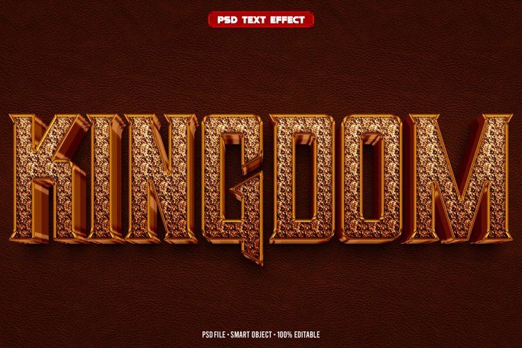 Kingdom 3D editable text effect example image 1