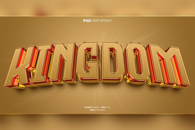 Kingdom 3D editable text effect example image 1