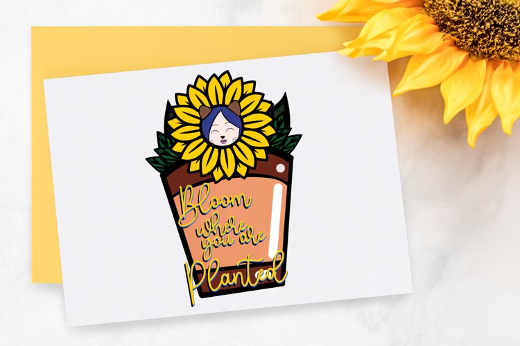KitCat - Chronic Illness Chibi - Bloom where you are planted