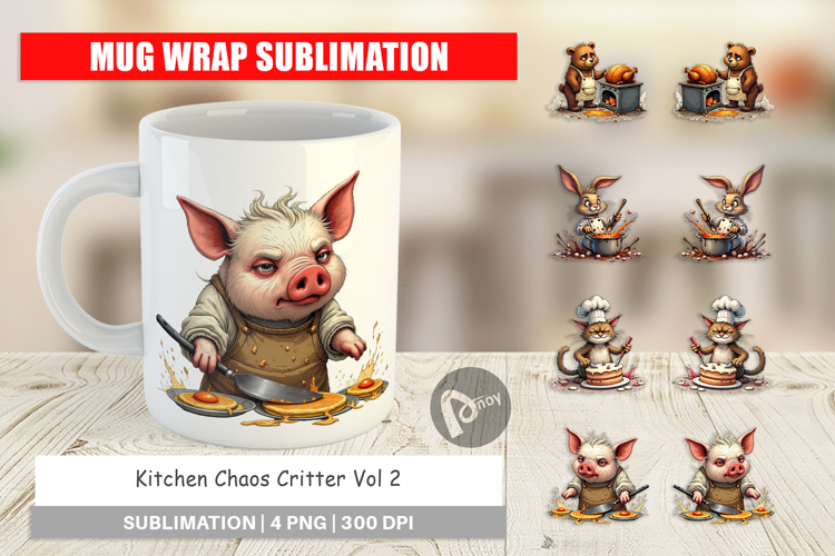 Mug Wrap Kitchen Chaos Critter