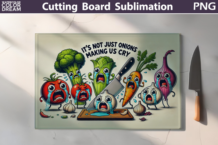 Funny Vegetables Cutting Board | Kitchen Crime Scene