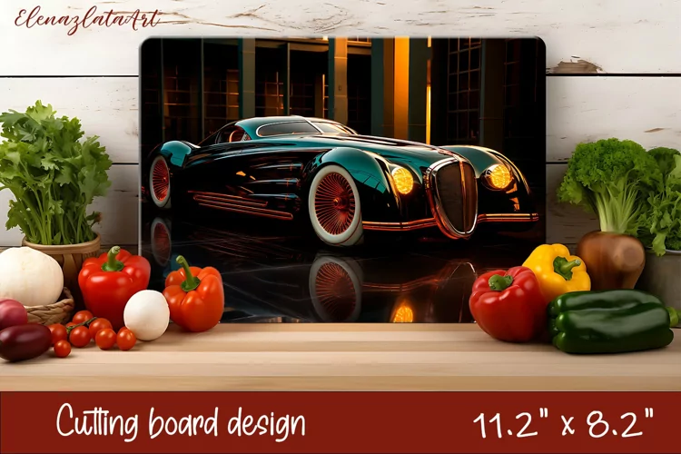 Sublimation cutting board, Gatsby retro car sublimation