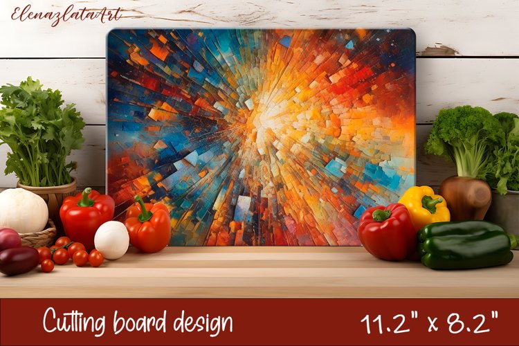 Vibrant cutting board design, Splashes background