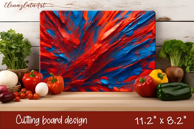 Vibrant cutting board design, Splashes background example image 1