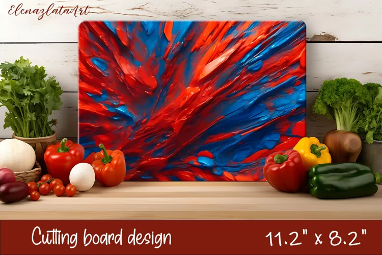 Vibrant cutting board design, Splashes background