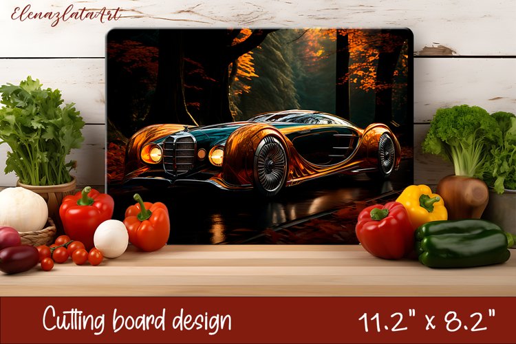 Sublimation cutting board, Gatsby retro car sublimation