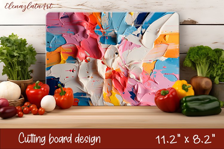 Vibrant cutting board design, Splashes background