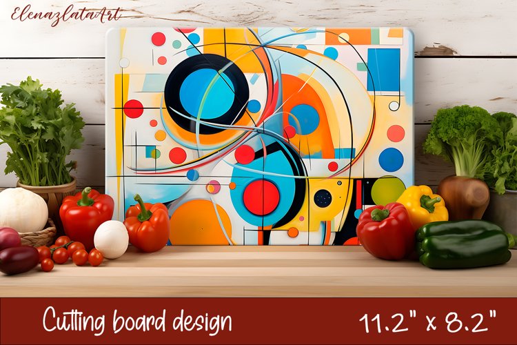 Vibrant cutting board design, Splashes background example image 1