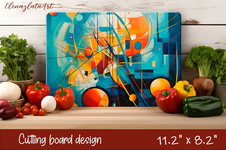 Vibrant cutting board design, Splashes background example image 1
