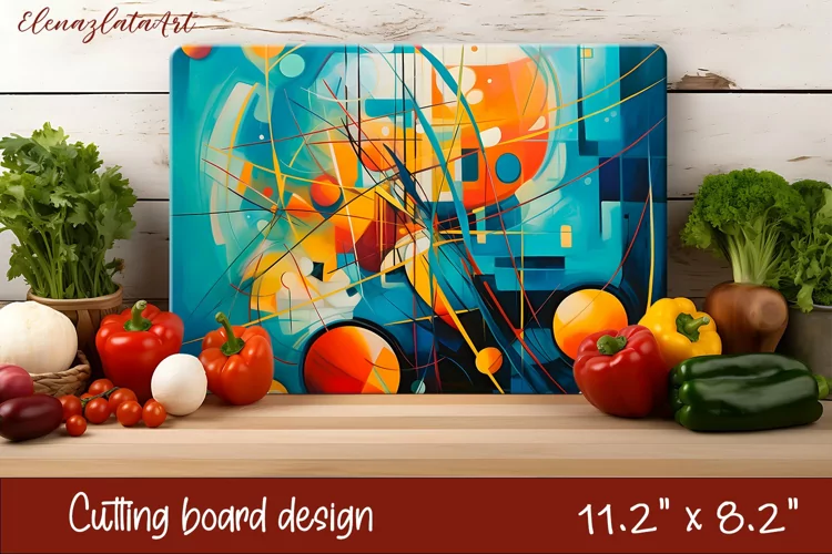 Vibrant cutting board design, Splashes background