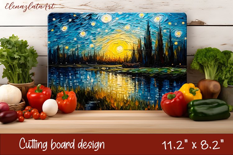 Paint Van Goghs CUTTING BOARD DESIGN