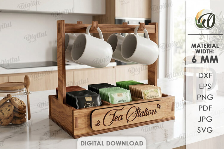 Kitchen Organizer Laser cut. Kitchen Decor SVG example image 1