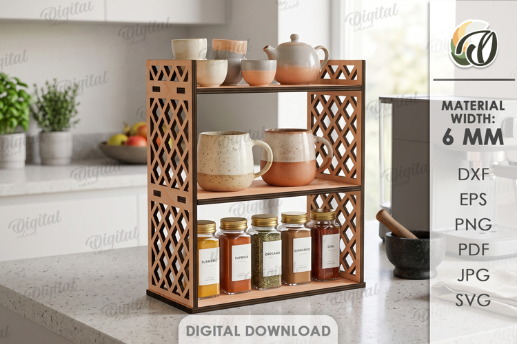 Kitchen Organizer Laser cut. Kitchen Decor SVG