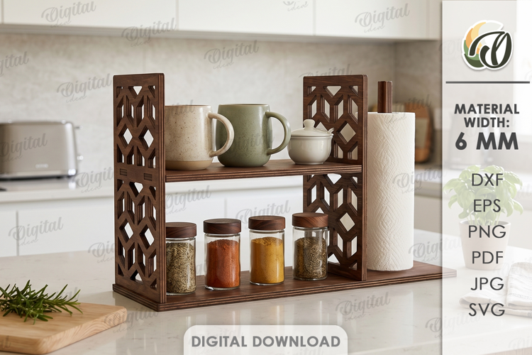 Kitchen Organizer Laser cut. Kitchen Decor SVG