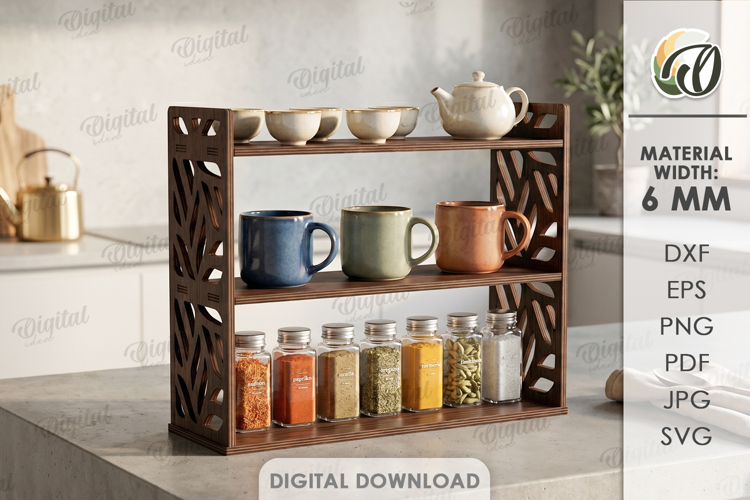 Kitchen Organizer Laser cut. Kitchen Decor SVG