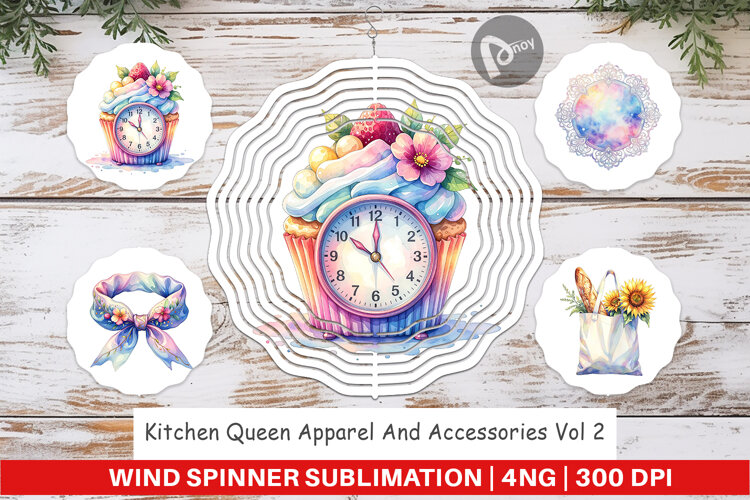 Whimsical Apron & Chef Hat Wind Spinner example image 1