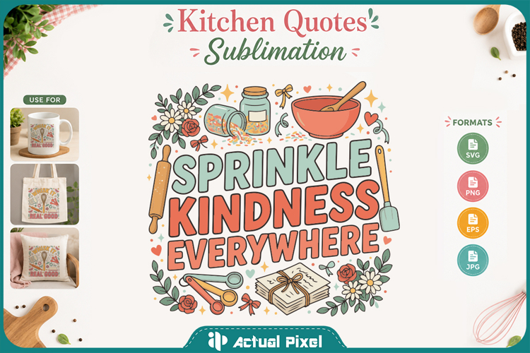 Kitchen Quotes Sublimation Design SVG