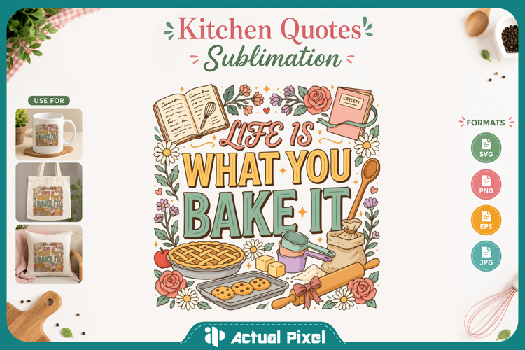 Kitchen Quotes Sublimation Design SVG