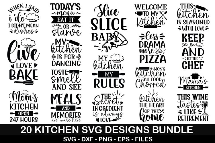 Kitchen Quotes SVG Bundle example image 1