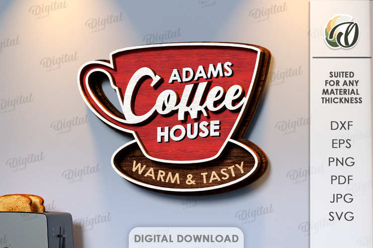 Kitchen Retro Wall Decor Laser Cut. Kitchen Decor SVG