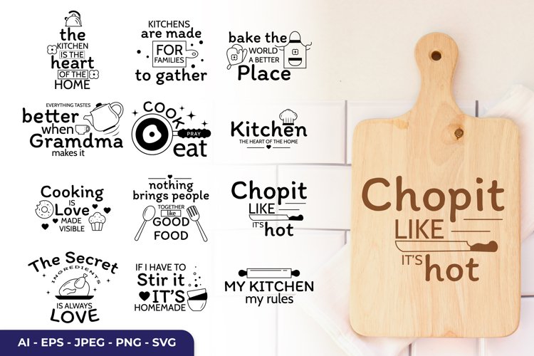 Kitchen Cut File SVG Bundle
