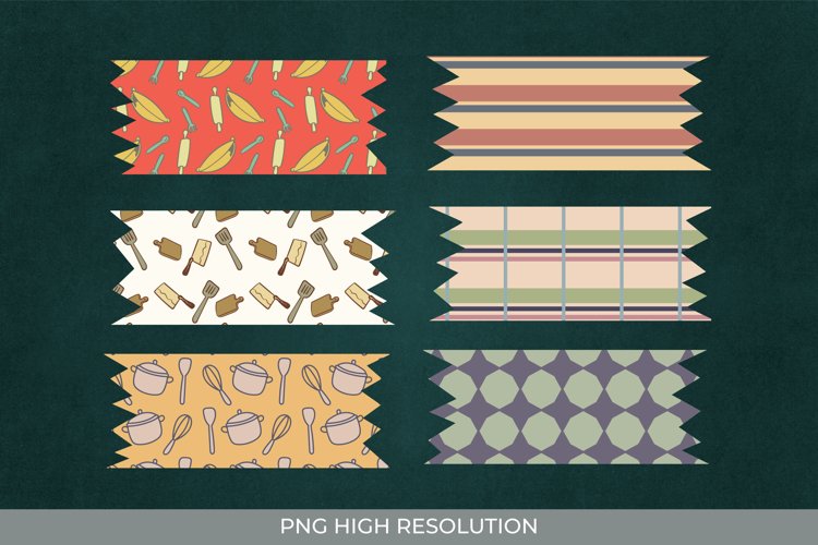 Kitchen Tools Seamless Patterned Tapes