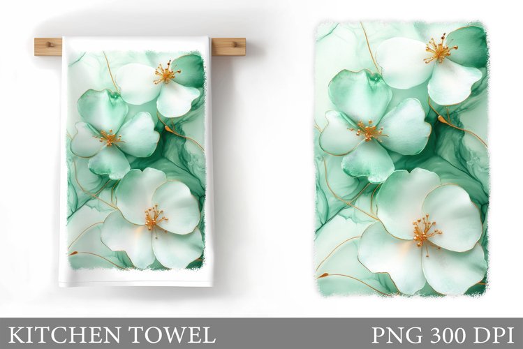 Flowers Kitchen Towel. Flowers Kitchen Towel Design example image 1