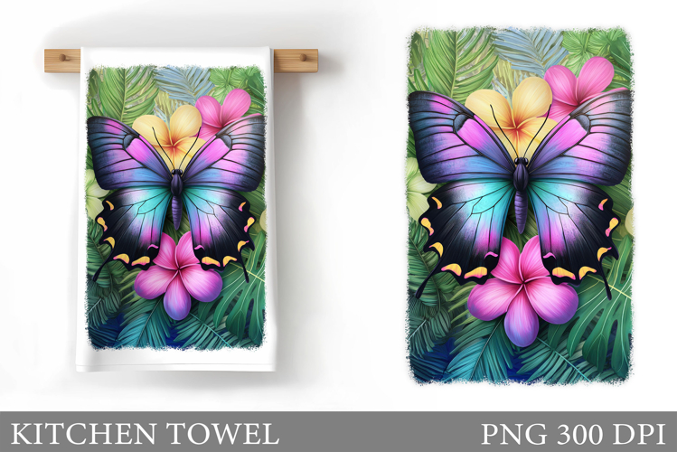 Butterfly Kitchen Towel. Butterfly Sublimation