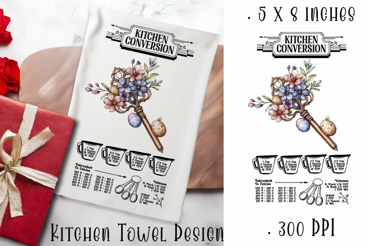 Happy Easter Kitchen Towel Sublimation Design