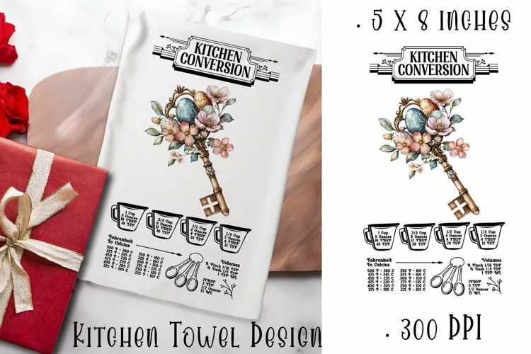 Happy Easter Kitchen Towel Sublimation Design