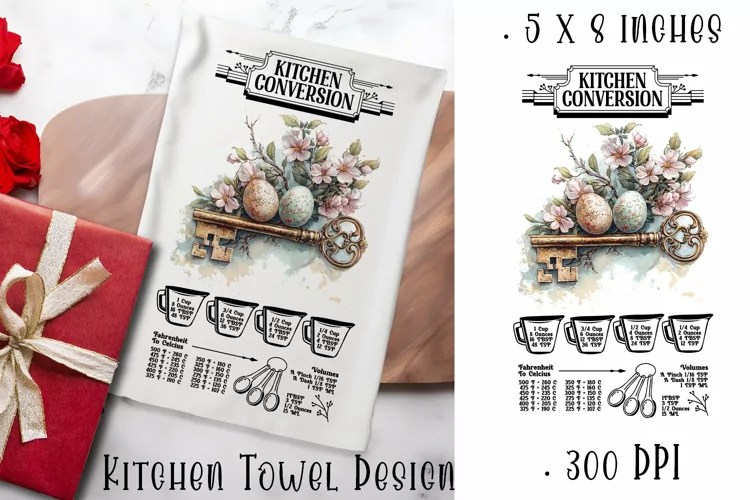 Happy Easter Kitchen Towel Sublimation Design