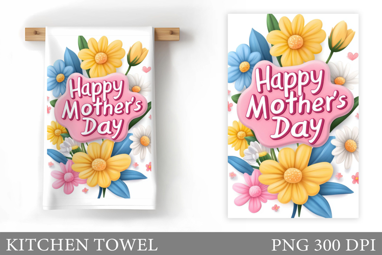 Mothers Day Kitchen Towel. Mothers Day Sublimation