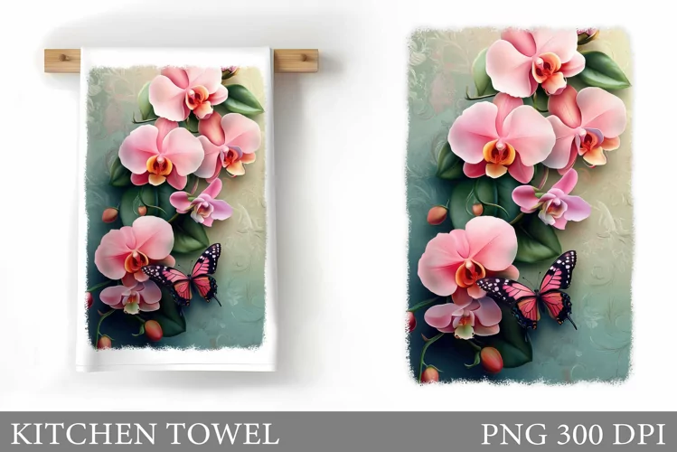 Flowers Kitchen Towel. Flowers Kitchen Towel Design