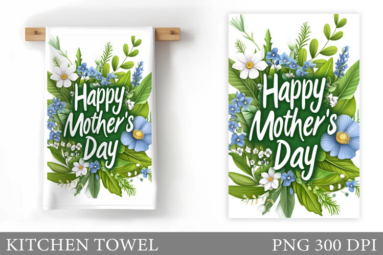 Mother's Day Kitchen Towel. Mother's Day Sublimation example image 1