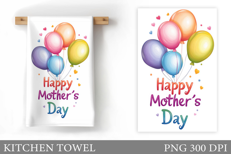 Mother's Day Kitchen Towel. Floral Kitchen Towel Sublimation