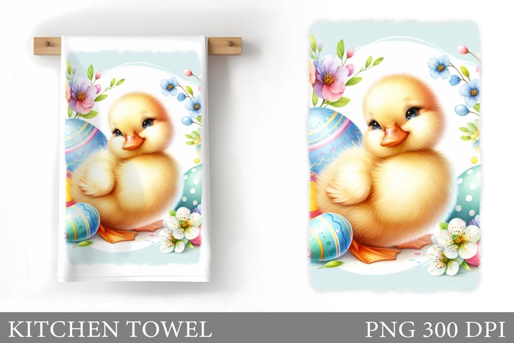 Easter Duck Kitchen Towel. Easter Kitchen Towel Sublimation
