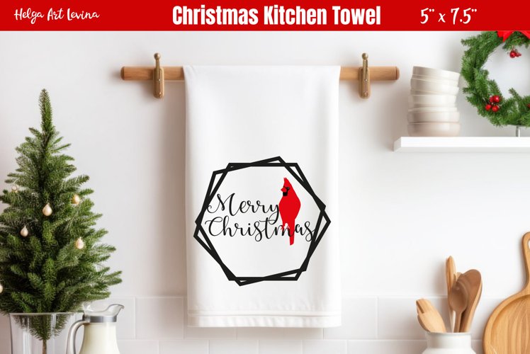 Kitchen Towel Sublimation | Merry Christmas