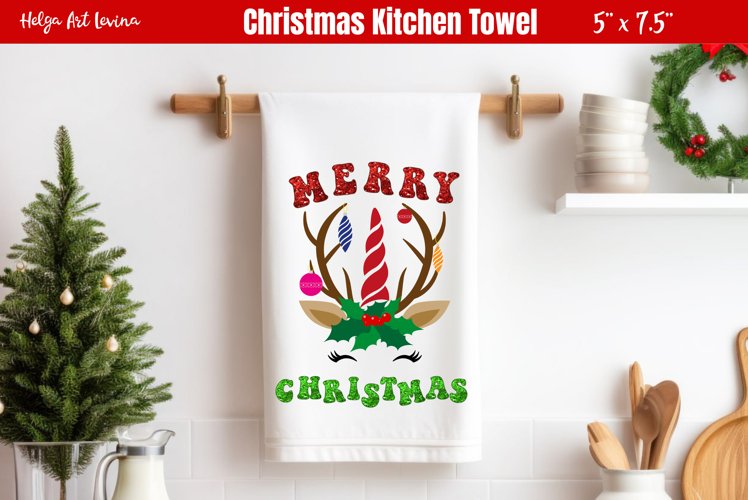 Kitchen Towel Sublimation | Christmas Deer