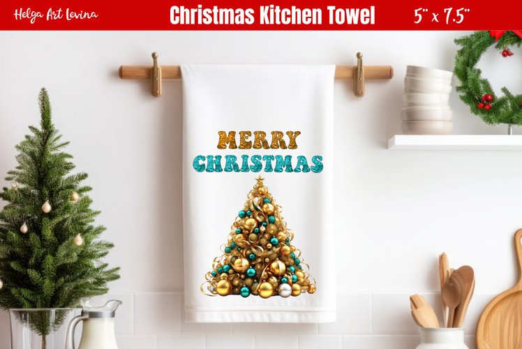 Kitchen Towel Sublimation | Christmas Tree