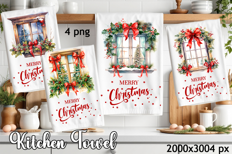 Cozy christmas winter window Sublimation Design for Kitchen