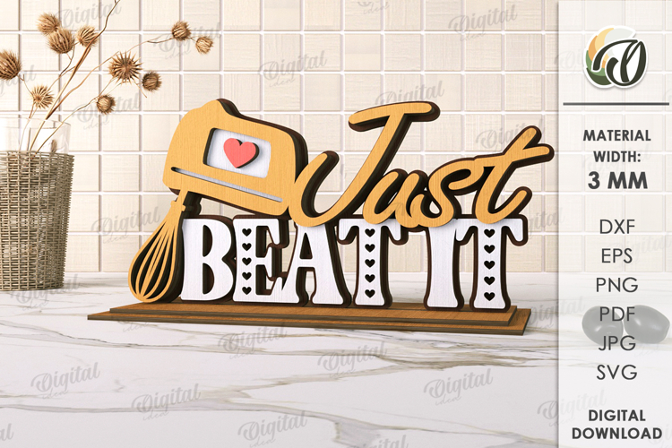 Kitchen Word Stand Laser Cut. Kitchen SVG