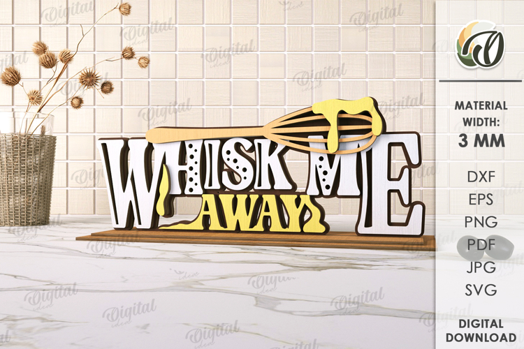 Kitchen Word Stand Laser Cut. Kitchen SVG