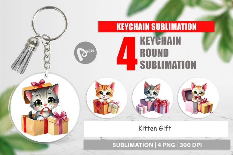 Keychain Kitten Gift