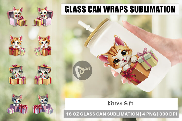 Glass Can Kitten Gift example image 1